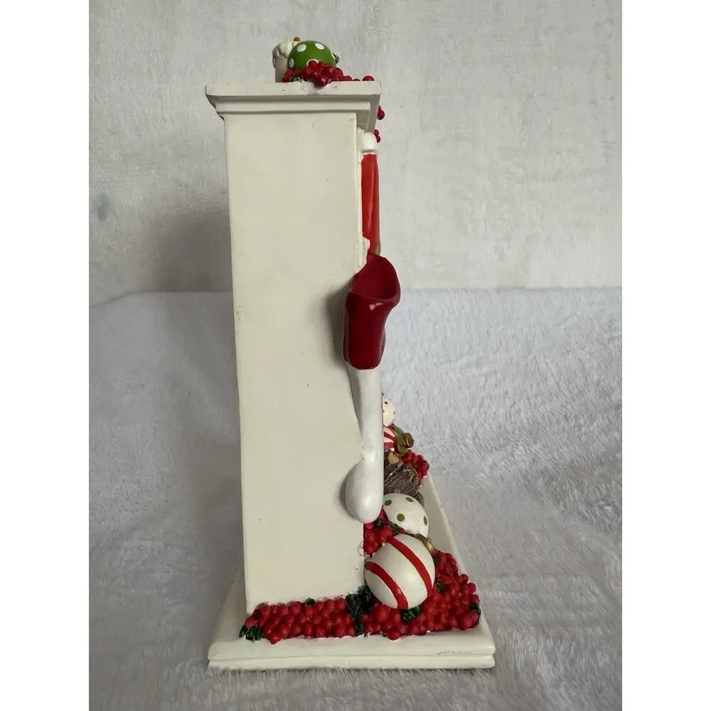 Yankee Candle Christmas Mantle Fireplace Stockings 10” Tea Light Tart Wax Warmer